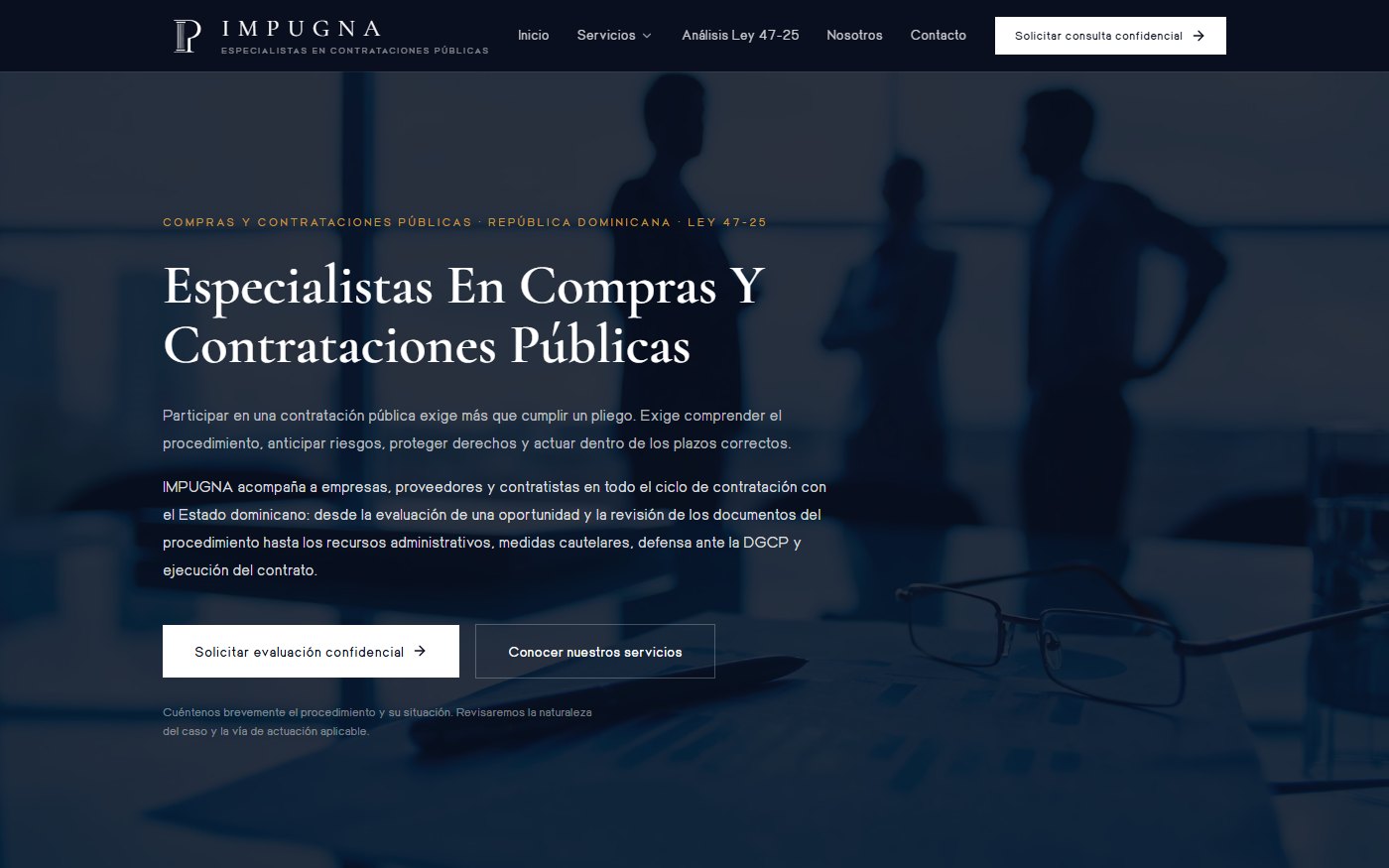Impugna website — public procurement law specialists